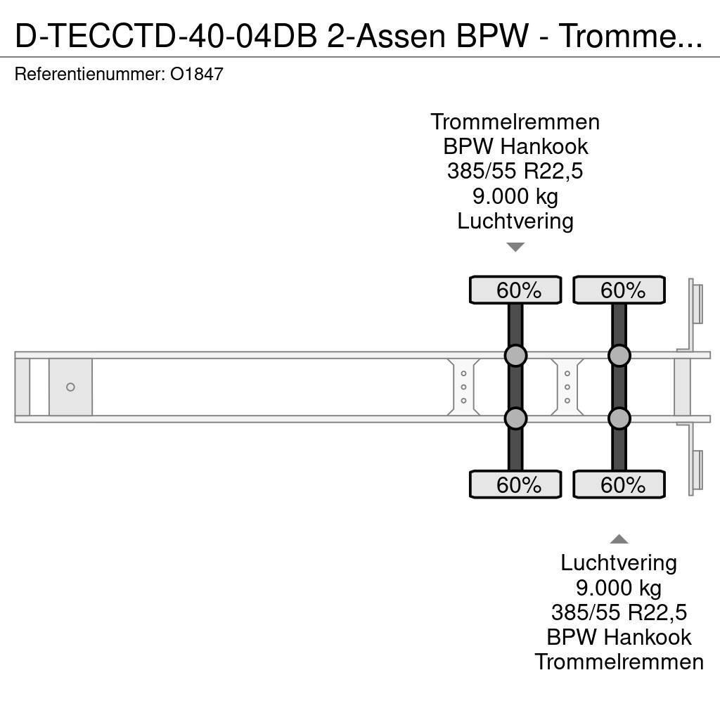 D-tec CTD-40-04DB 2-Assen BPW - Trommelremmen - Combi Do Ημιρυμούλκες Container