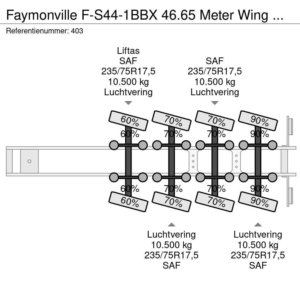 Faymonville F-S44-1BBX 46.65 Meter Wing Carrier! Επίπεδες/πλευρικώς ανοιγόμενες ημιρυμούλκες
