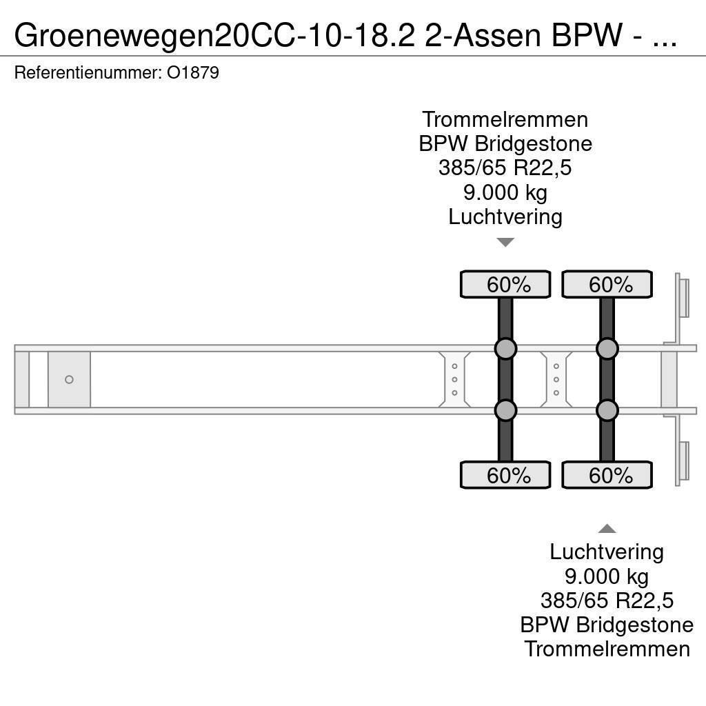 Groenewegen 20CC-10-18.2 2-Assen BPW - DrumBrakes - Air Suspen Ημιρυμούλκες Container