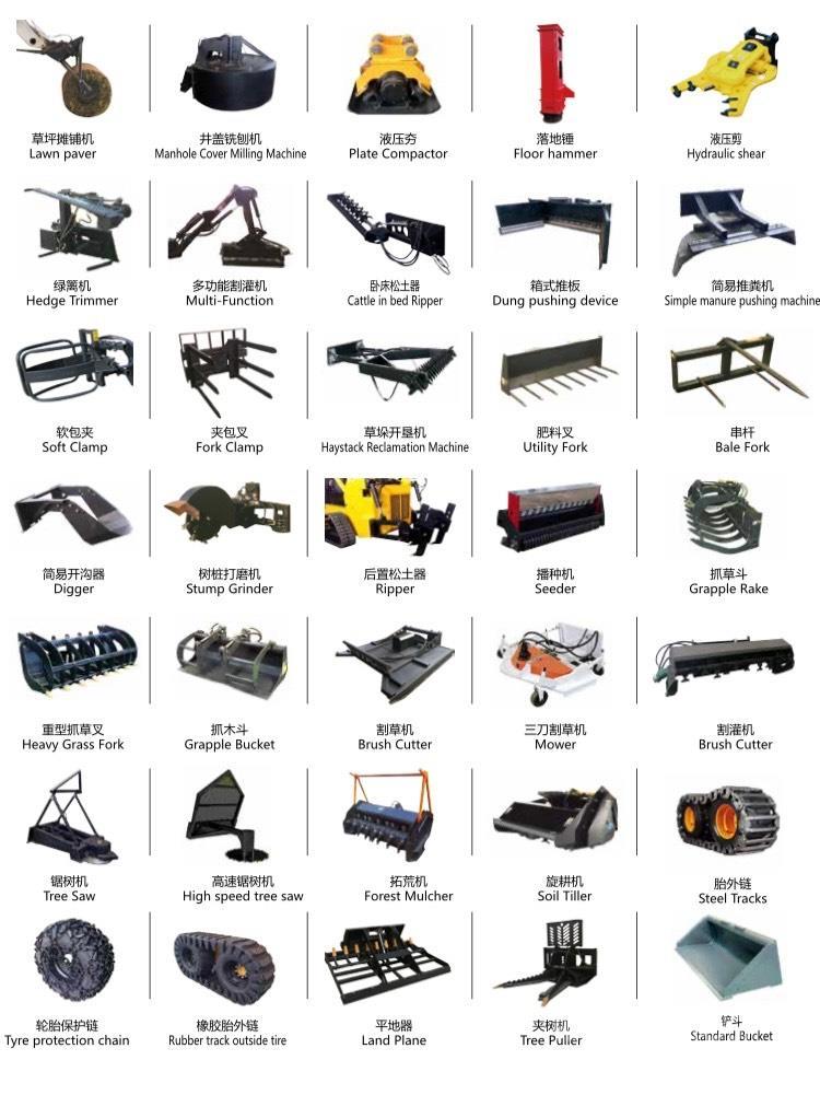  All kinds of the attachments ,skid steer loader Φορτωτάκια