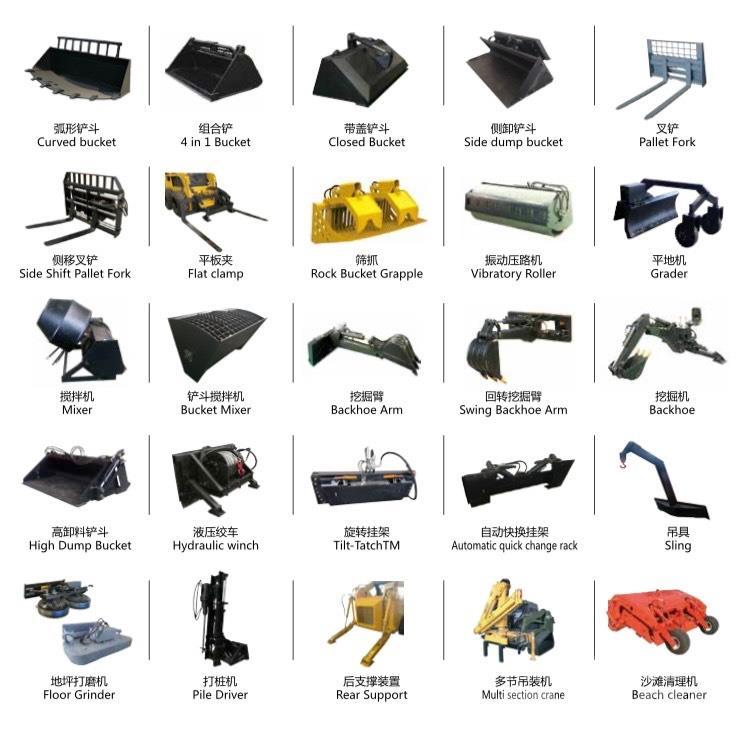  All kinds of the attachments ,skid steer loader Φορτωτάκια