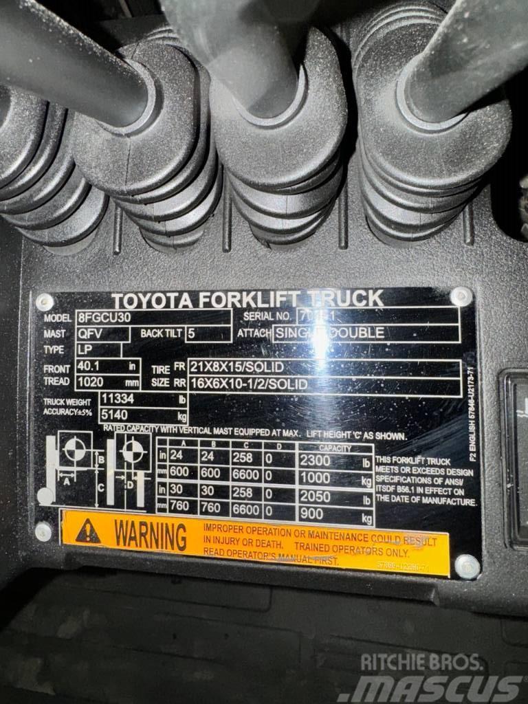 Toyota 8 FG CU 30 Περονοφόρα ανυψωτικά κλαρκ - άλλα