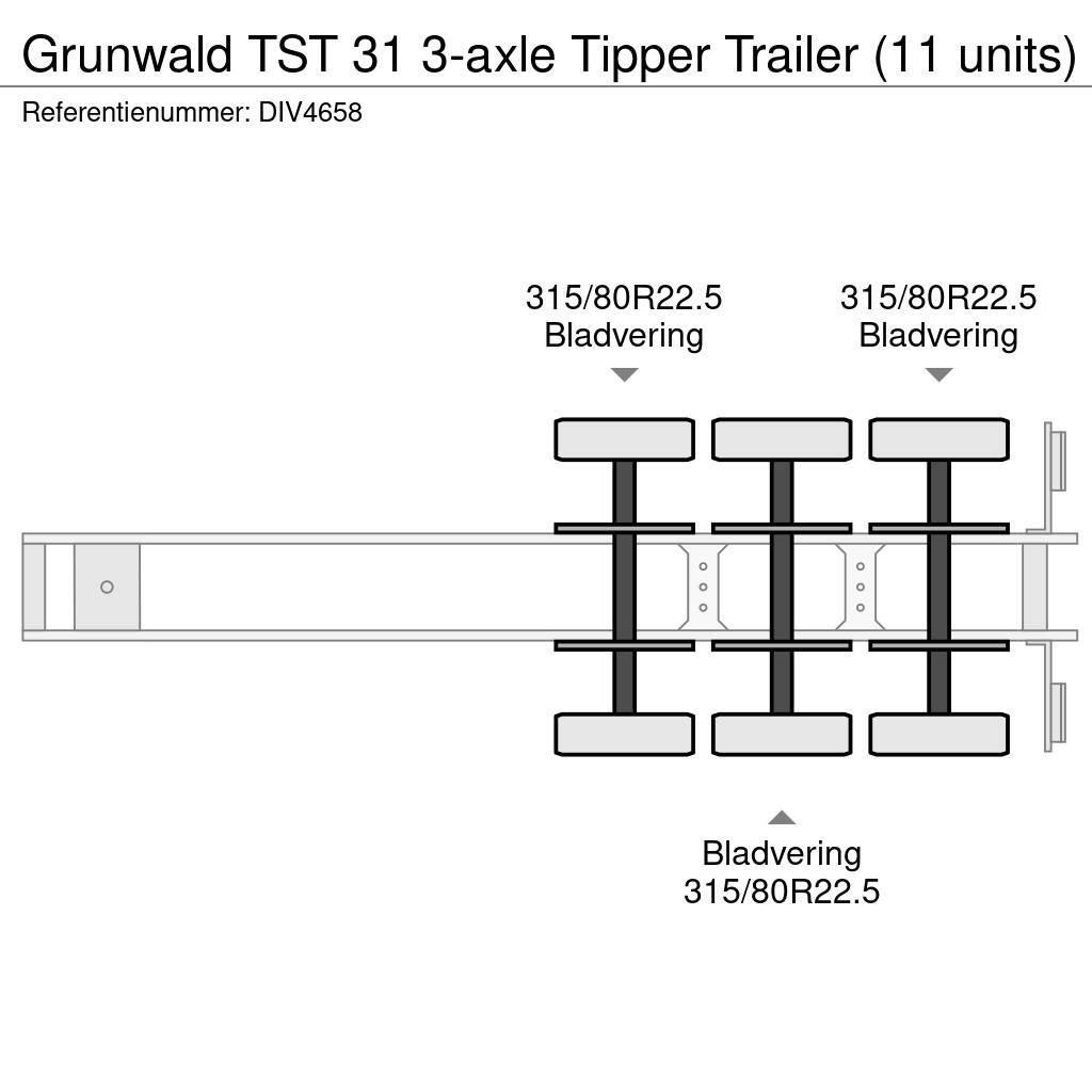 Grunwald TST 31 3-axle Tipper Trailer (11 units) Ανατρεπόμενες ημιρυμούλκες