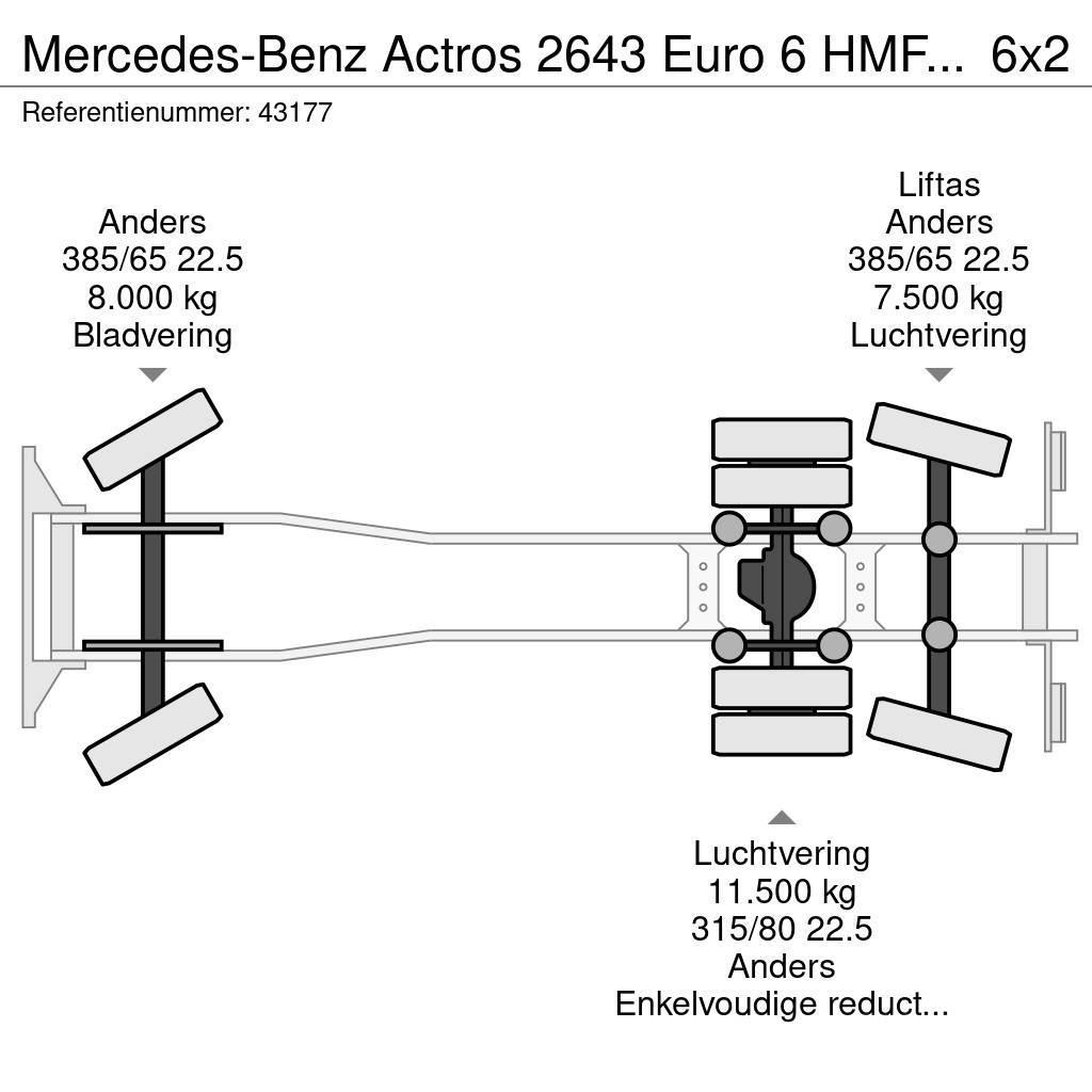 Mercedes-Benz Actros 2643 Euro 6 HMF 23 Tonmeter laadkraan Φορτηγά ανατροπή με γάντζο