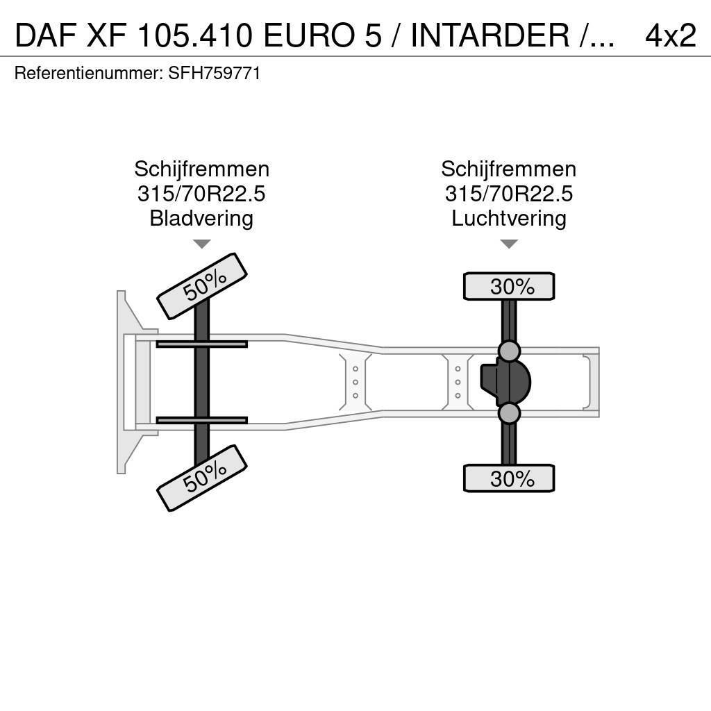 DAF XF 105.410 EURO 5 / INTARDER / COMPRESSOR / PTO / Τράκτορες
