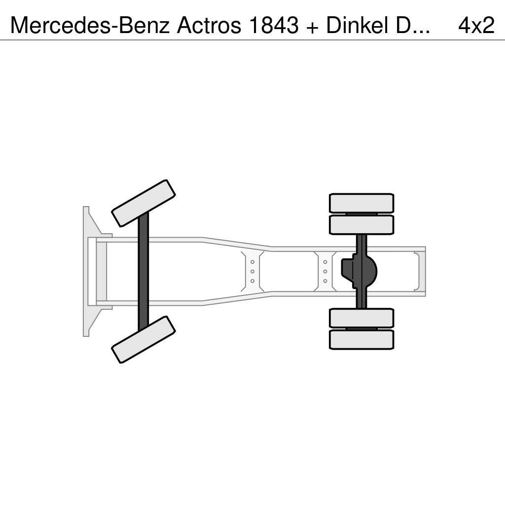 Mercedes-Benz Actros 1843 + Dinkel DTSAV 28000 Dieplader Τράκτορες