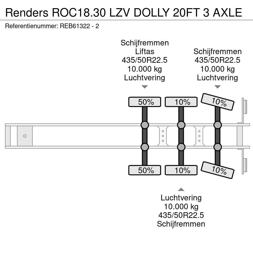 Renders ROC18.30 LZV DOLLY 20FT 3 AXLE Ημιρυμούλκες Container