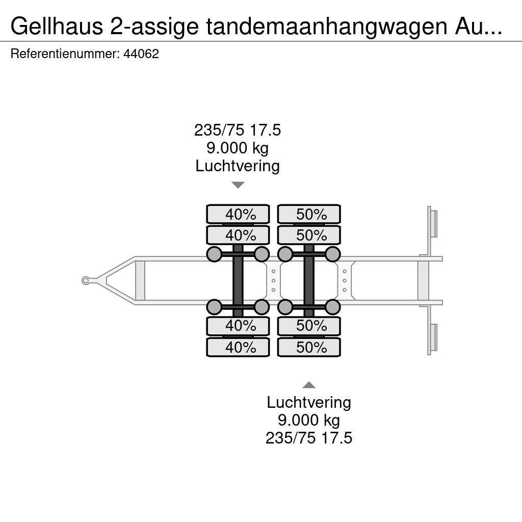  GELLHAUS 2-assige tandemaanhangwagen Ausziehbar Επίπεδες/πλευρικώς ανοιγόμενες ρυμούλκες
