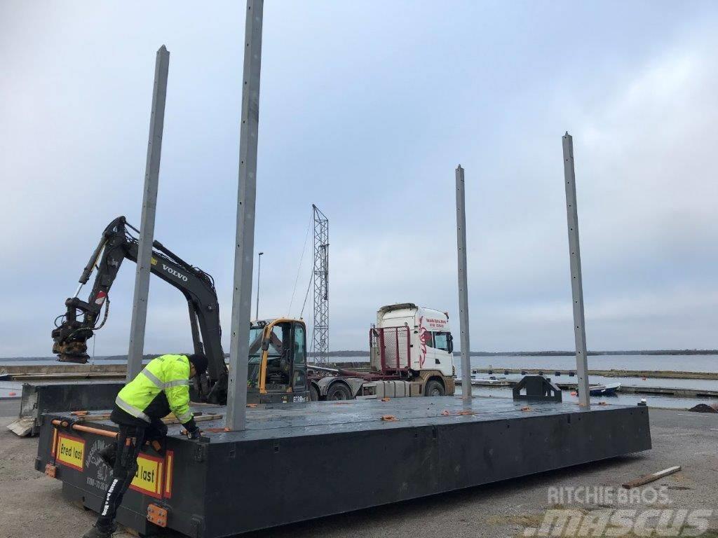 Flexi Barge / Pråm / Ponton 9 meter, nyhet stödben Καΐκια εργασίας/φορτηγίδες
