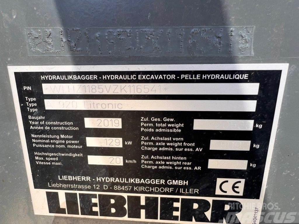 Liebherr A 920 Litronic Εκσκαφείς με τροχούς - λάστιχα