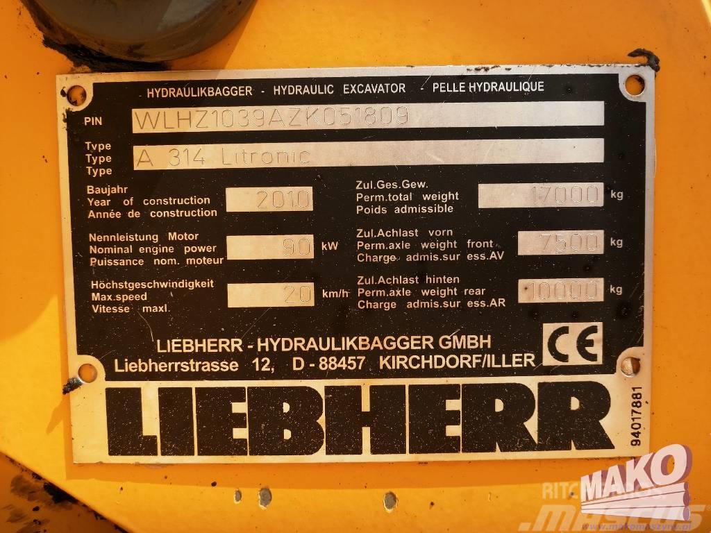 Liebherr A 314 Litronic Εκσκαφείς με τροχούς - λάστιχα