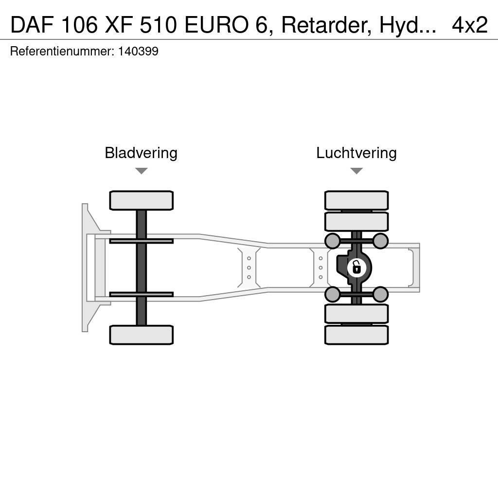DAF 106 XF 510 EURO 6, Retarder, Hydraulic Τράκτορες