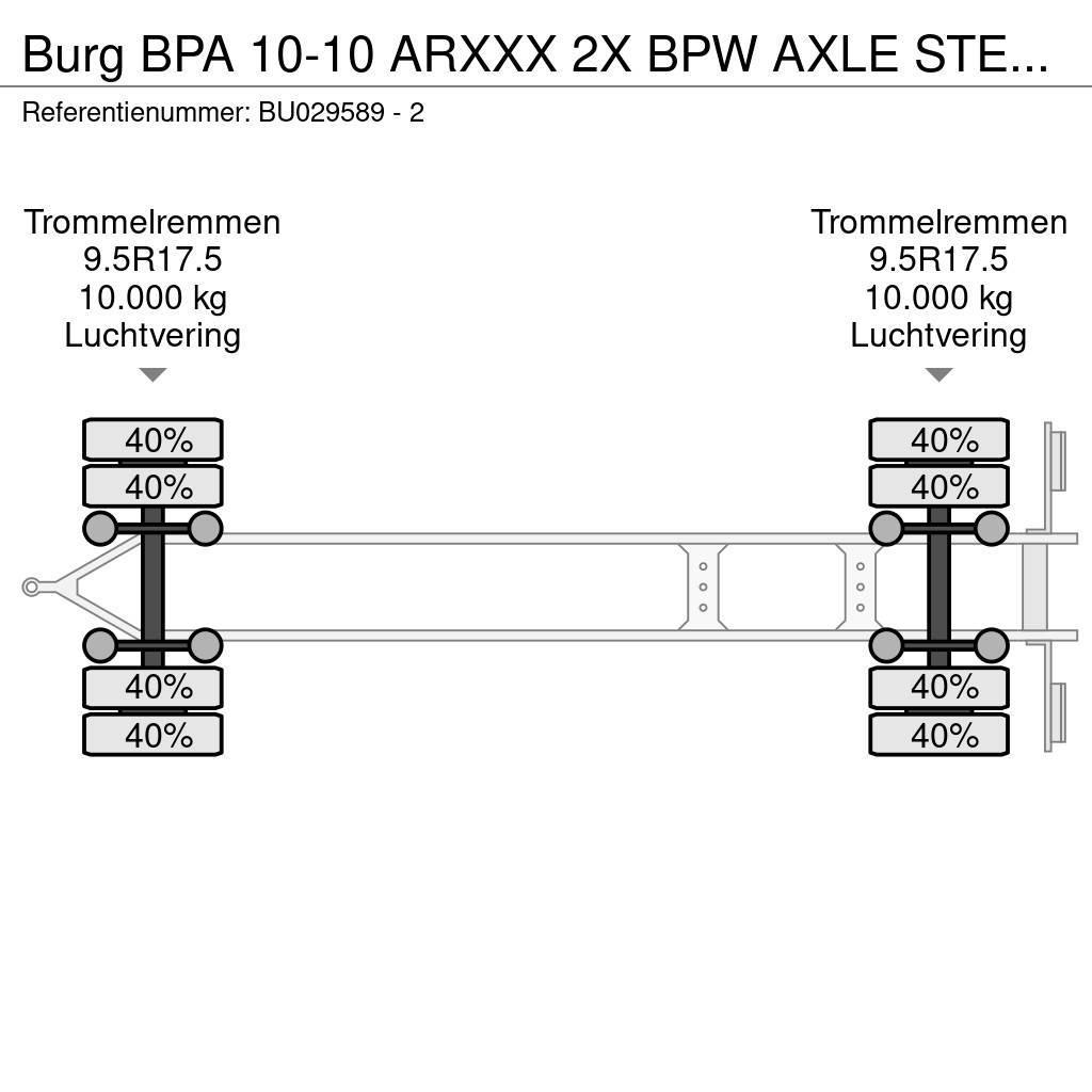Burg BPA 10-10 ARXXX 2X BPW AXLE STEERING Αφαιρετές ρυμούλκες