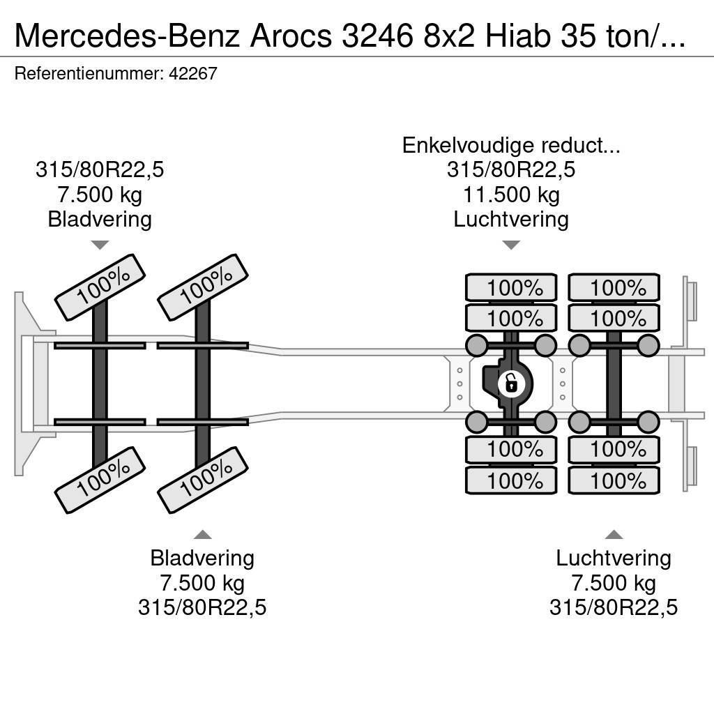 Mercedes-Benz Arocs 3246 8x2 Hiab 35 ton/meter laadkraan + Fly-J Γερανοί παντός εδάφους