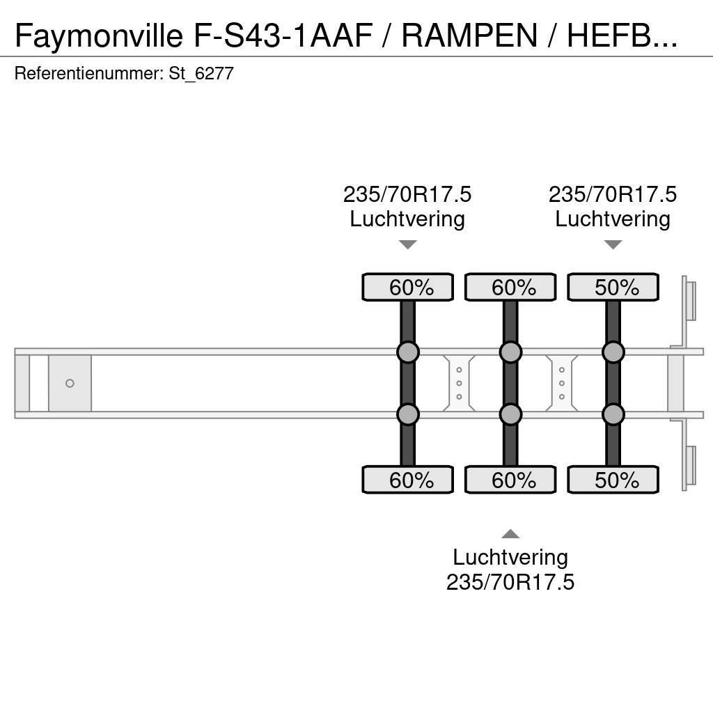 Faymonville F-S43-1AAF / RAMPEN / HEFBED / UITSCHUIFBAAR Ημιρυμούλκες με χαμηλό δάπεδο