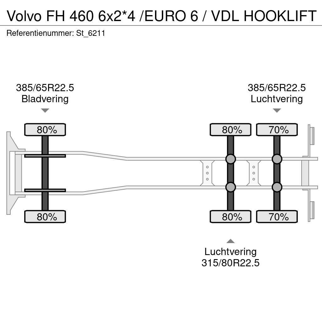 Volvo FH 460 6x2*4 /EURO 6 / VDL HOOKLIFT Φορτηγά ανατροπή με γάντζο