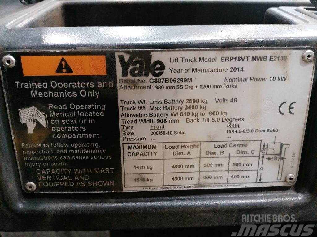 Yale ERP18VT Ηλεκτρικά περονοφόρα ανυψωτικά κλαρκ