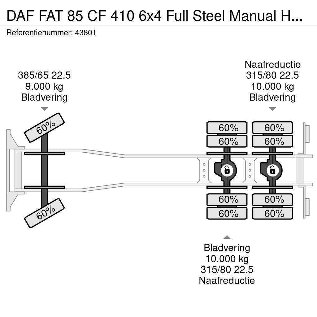DAF FAT 85 CF 410 6x4 Full Steel Manual HMF 16 Tonmete Φορτηγά ανατροπή με γάντζο