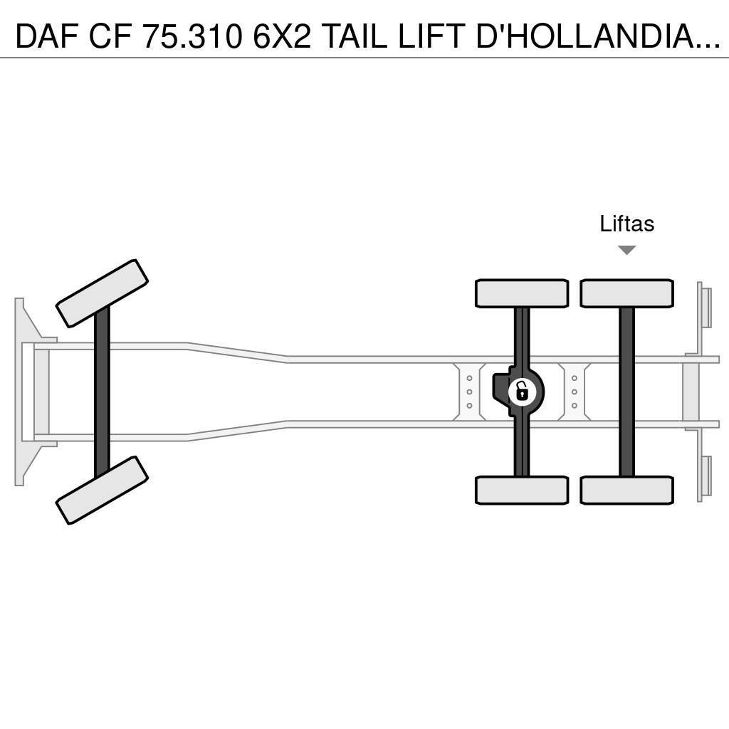 DAF CF 75.310 6X2 TAIL LIFT D'HOLLANDIA 2500 KG - EURO Φορτηγά Καρότσα - Κουρτίνα