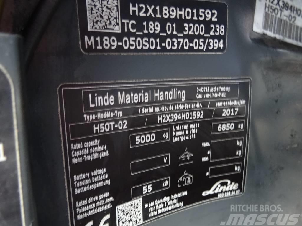 Linde H50T-02 Περονοφόρα ανυψωτικά κλαρκ με φυσικό αέριο LPG