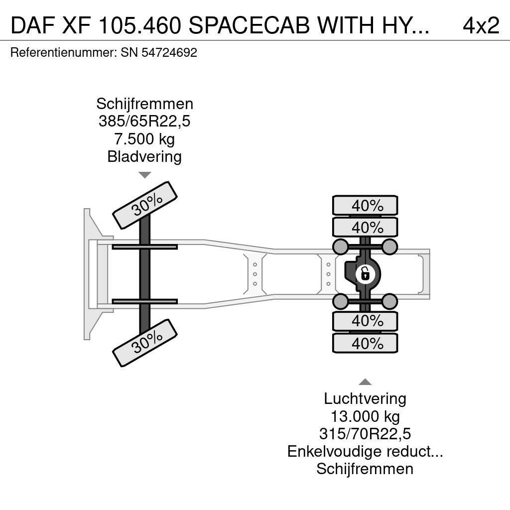 DAF XF 105.460 SPACECAB WITH HYDRAULIC KIT (ZF16 MANUA Τράκτορες