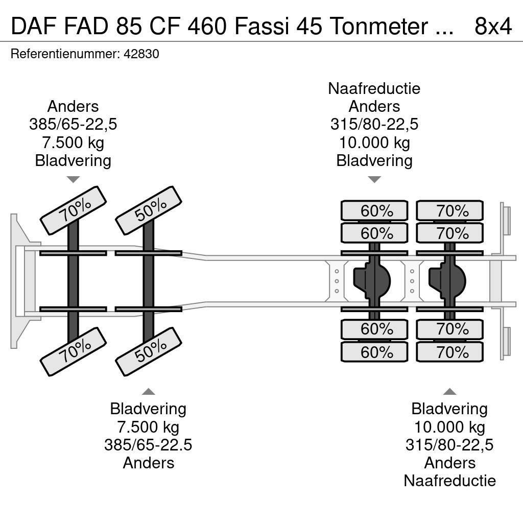 DAF FAD 85 CF 460 Fassi 45 Tonmeter laadkraan + Fly-Ji Γερανοί παντός εδάφους