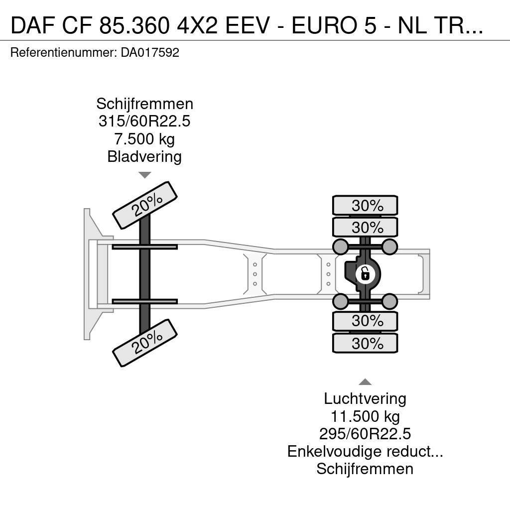DAF CF 85.360 4X2 EEV - EURO 5 - NL TRUCK - MEGA - 736 Τράκτορες