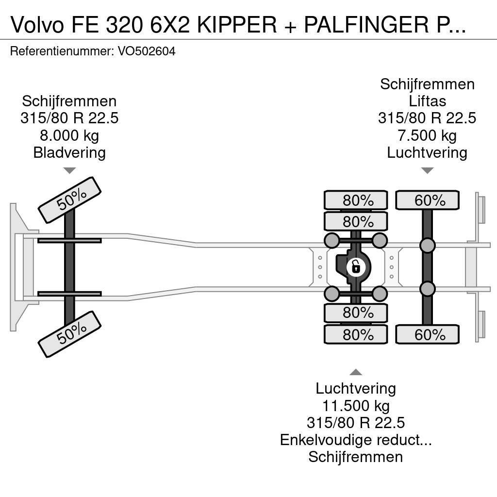 Volvo FE 320 6X2 KIPPER + PALFINGER PK12502 + REMOTE + M Φορτηγά Ανατροπή
