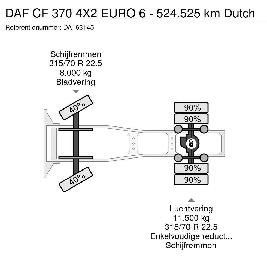 DAF CF 370 4X2 EURO 6 - 524.525 km Dutch Τράκτορες