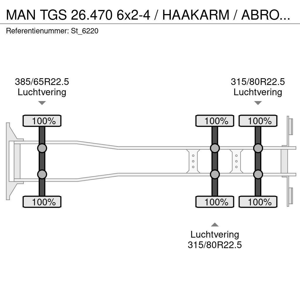 MAN TGS 26.470 6x2-4 / HAAKARM / ABROLKIPPER / NEW! Φορτηγά ανατροπή με γάντζο