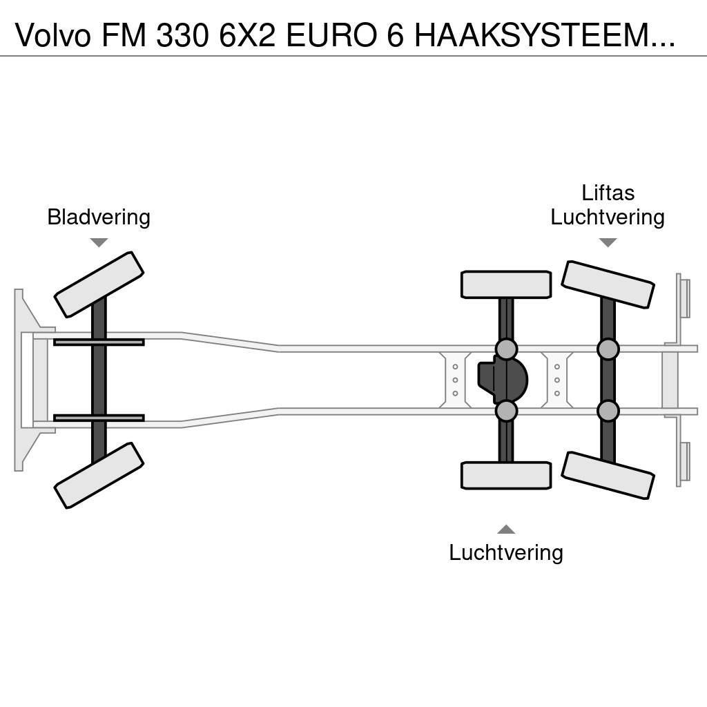 Volvo FM 330 6X2 EURO 6 HAAKSYSTEEM + HIAB 200 C 3 KRAAN Φορτηγά ανατροπή με γάντζο