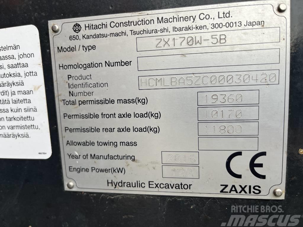Hitachi ZX170W-5 2P Εκσκαφείς με τροχούς - λάστιχα