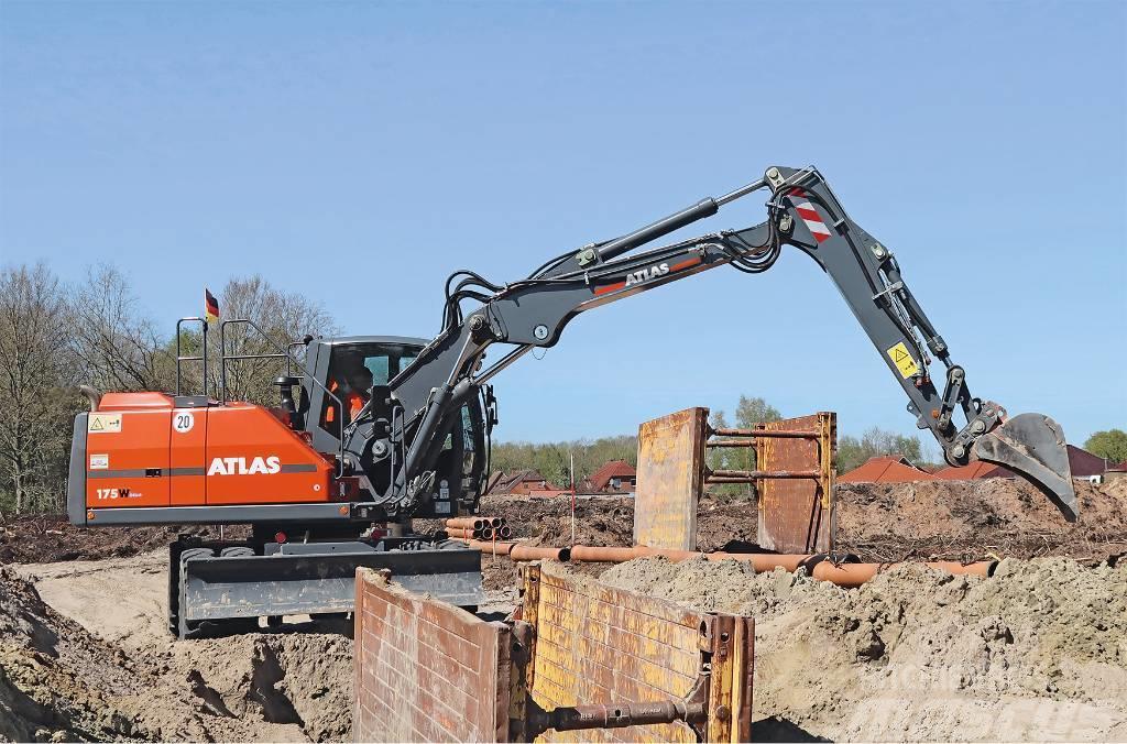 Atlas 175 W Koparka kołowa wheeled excavator Εκσκαφείς με τροχούς - λάστιχα