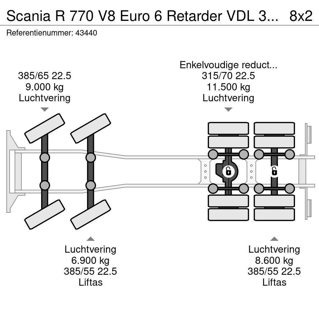 Scania R 770 V8 Euro 6 Retarder VDL 30 Ton haakarmsysteem Φορτηγά ανατροπή με γάντζο