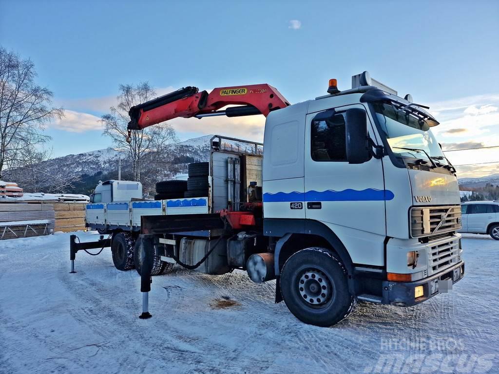 Volvo FH12 420 *6x2 *PALFINGER PK 32080 *FULL STEEL *VID Φορτηγά Kαρότσα με ανοιγόμενα πλαϊνά