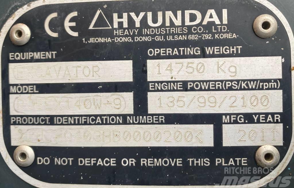Hyundai Robex 140 W-9 Εκσκαφείς με τροχούς - λάστιχα