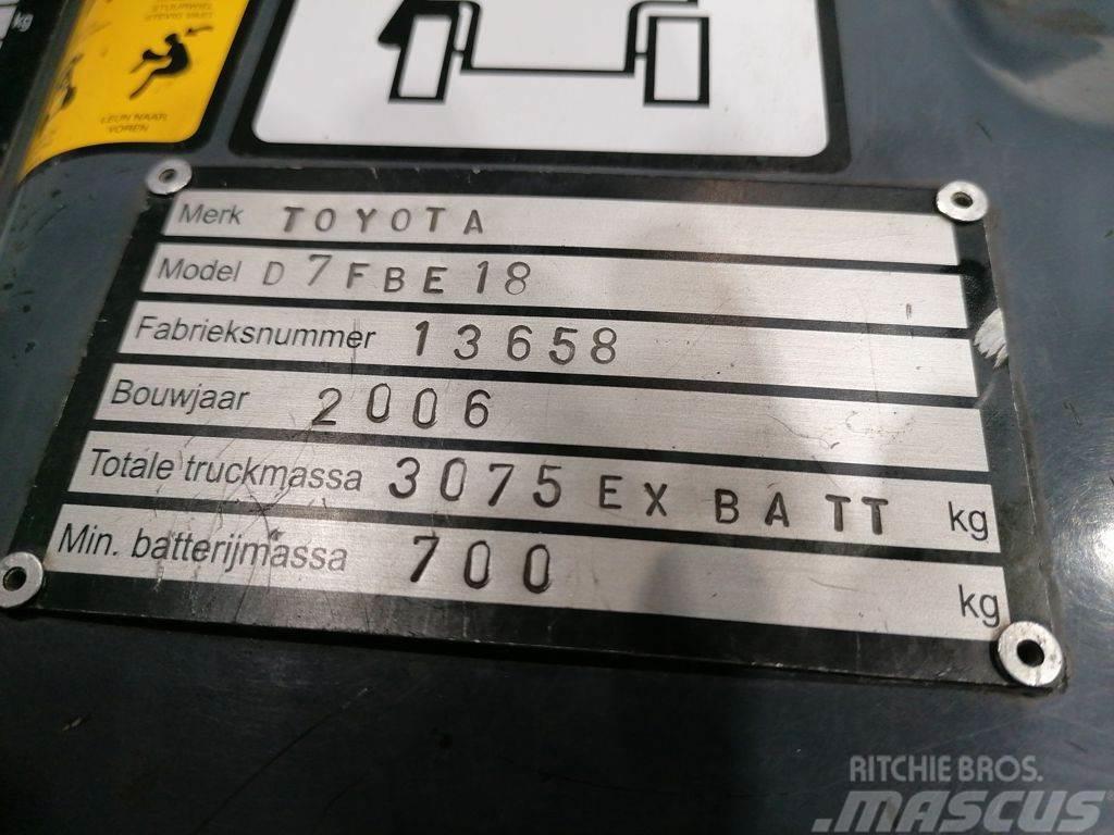 Toyota 7FBEF18 Ηλεκτρικά περονοφόρα ανυψωτικά κλαρκ