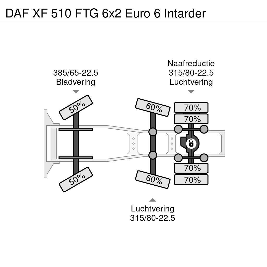 DAF XF 510 FTG 6x2 Euro 6 Intarder Τράκτορες