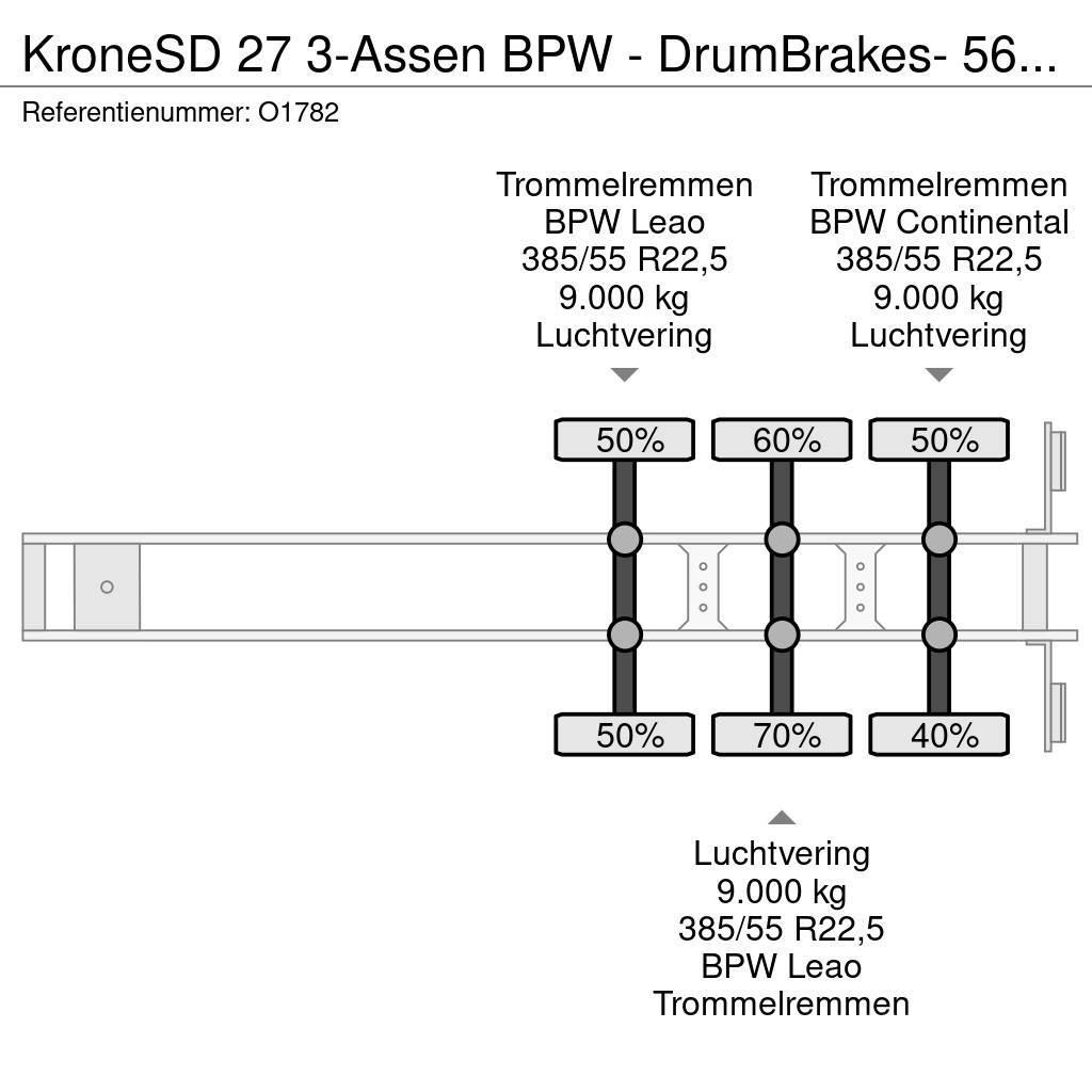 Krone SD 27 3-Assen BPW - DrumBrakes- 5640kg - All Sorts Ημιρυμούλκες Container
