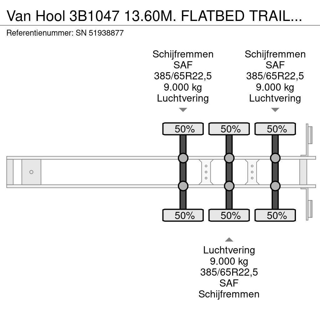 Van Hool 3B1047 13.60M. FLATBED TRAILER WITH 40FT TWISTLOCK Επίπεδες/πλευρικώς ανοιγόμενες ημιρυμούλκες