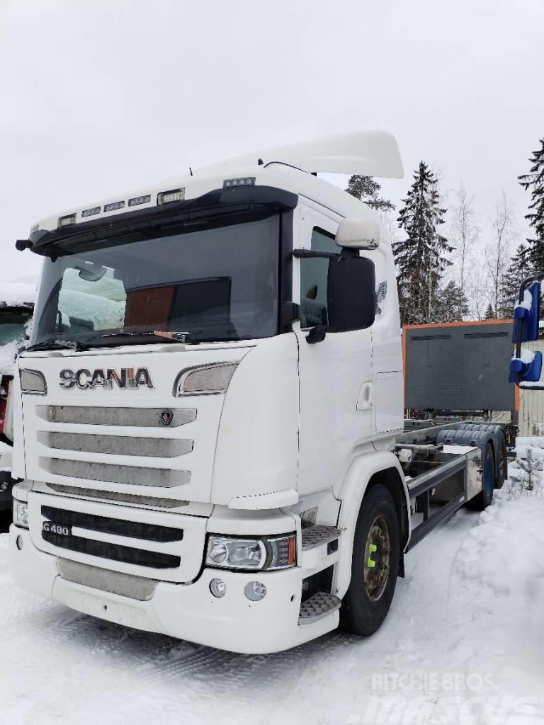Scania G 490 konttilaite Φορτηγά για εμπορευματοκιβώτια