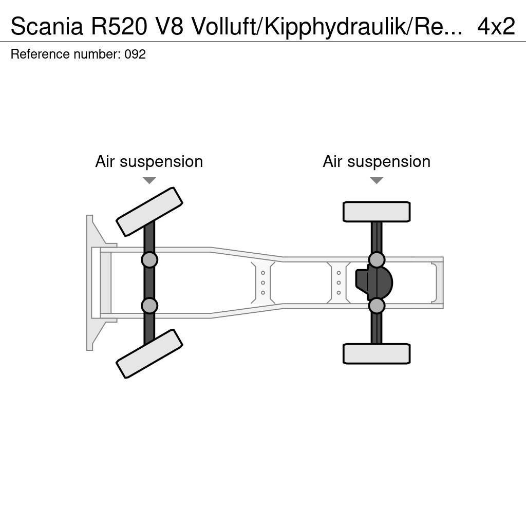 Scania R520 V8 Volluft/Kipphydraulik/Retarder/Standklima Τράκτορες