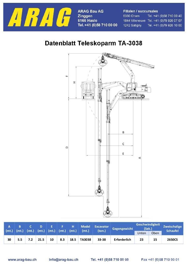  Teleskoparm TA-3038  / Teledipper zu Volvo EC380 Άλλα εξαρτήματα