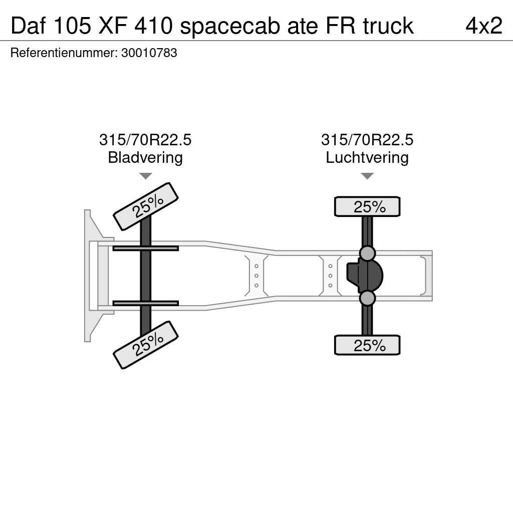 DAF 105 XF 410 spacecab ate FR truck Τράκτορες
