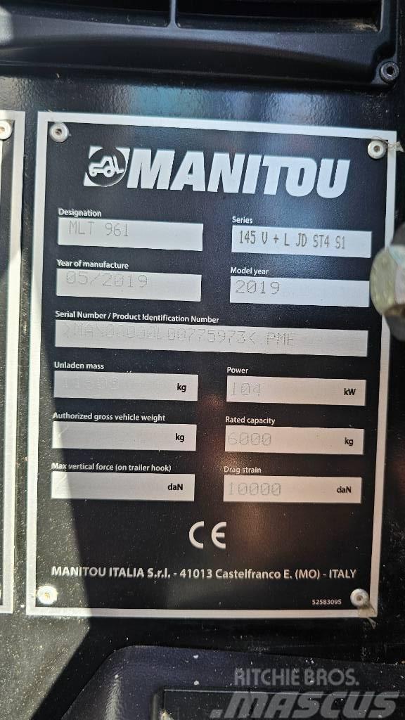 Manitou MLT 961 145 V + L JD ST4 S1 Τηλεσκοπικοί ανυψωτές