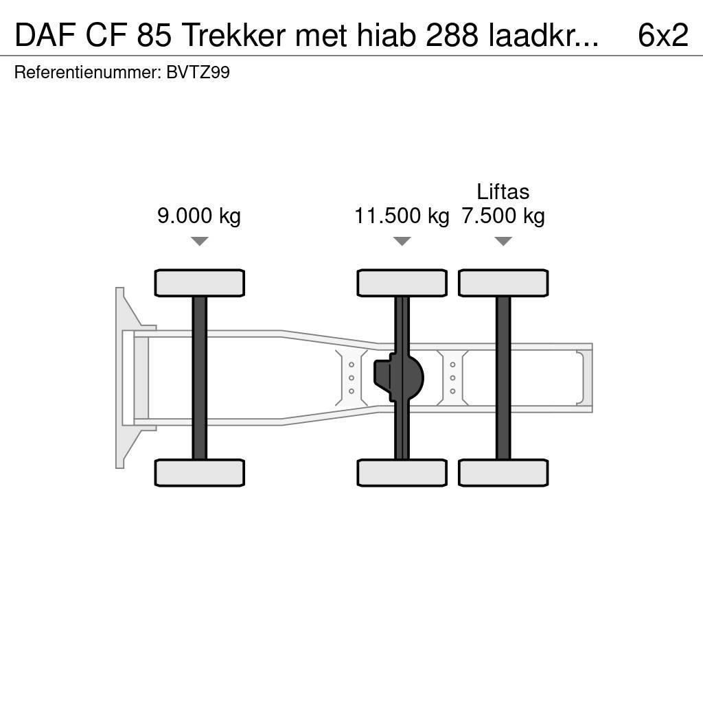 DAF CF 85 Trekker met hiab 288 laadkraan origineel 388 Τράκτορες