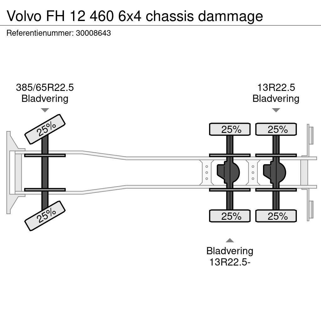 Volvo FH 12 460 6x4 chassis dammage Φορτηγά με Γερανό