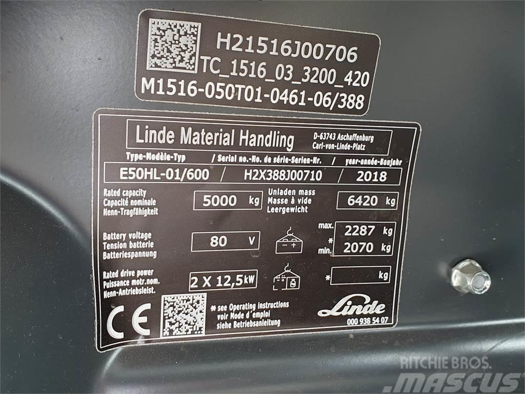 Linde E50/600HL Ηλεκτρικά περονοφόρα ανυψωτικά κλαρκ