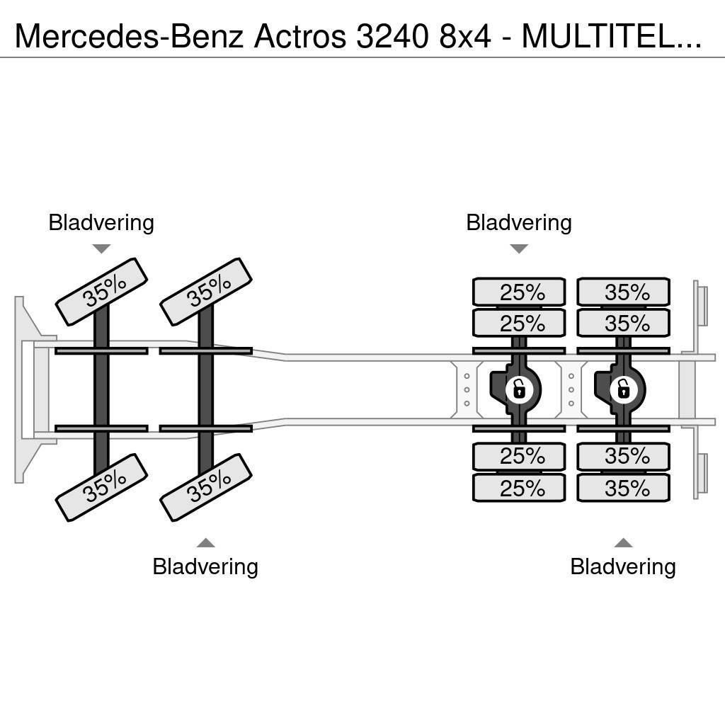 Mercedes-Benz Actros 3240 8x4 - MULTITEL J350TA Hoogwerker - Sky Εναέριες πλατφόρμες τοποθετημένες σε φορτηγό