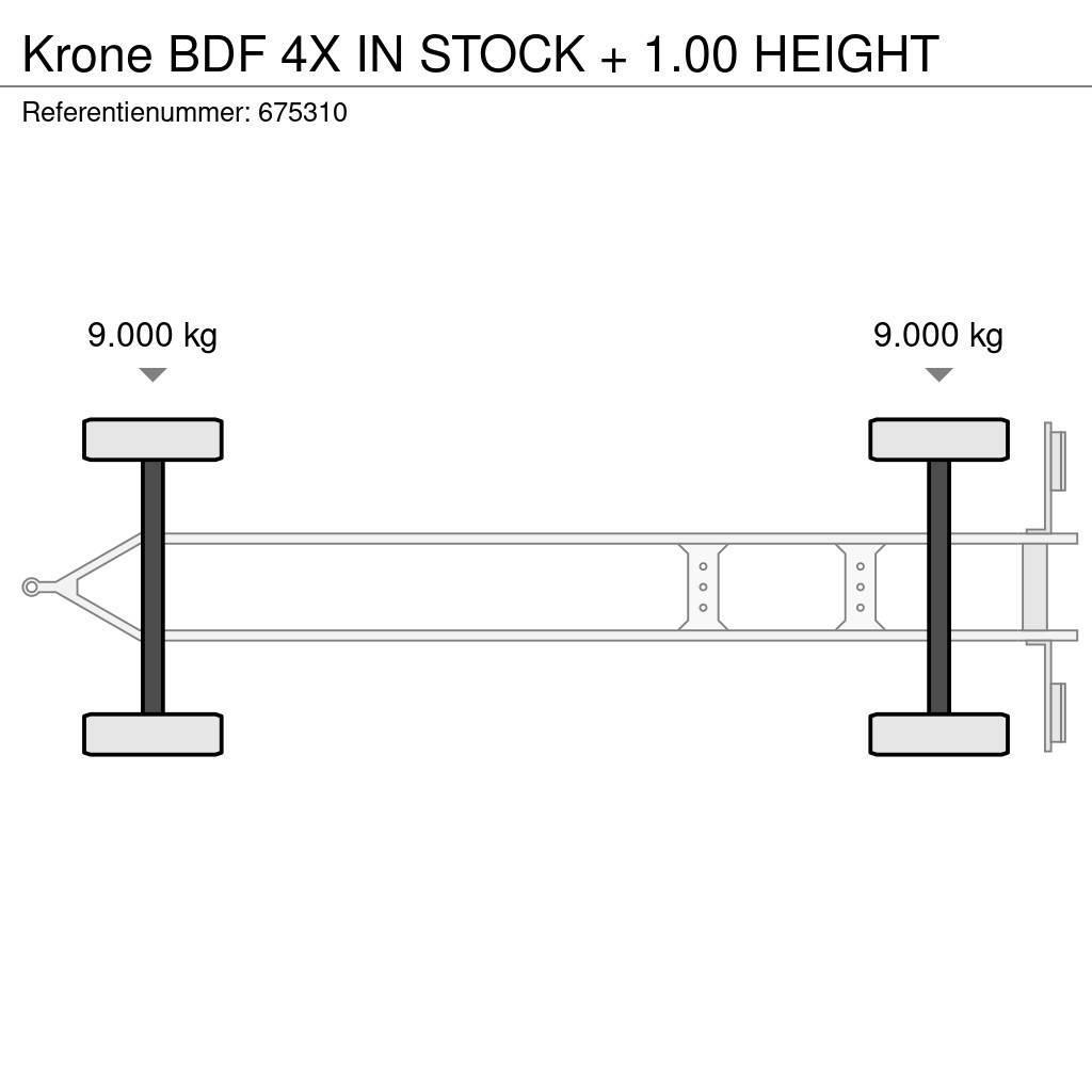 Krone BDF 4X IN STOCK + 1.00 HEIGHT Αφαιρετές ρυμούλκες